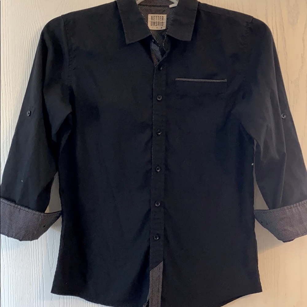 Black boys dress shirt.. handsome!!
